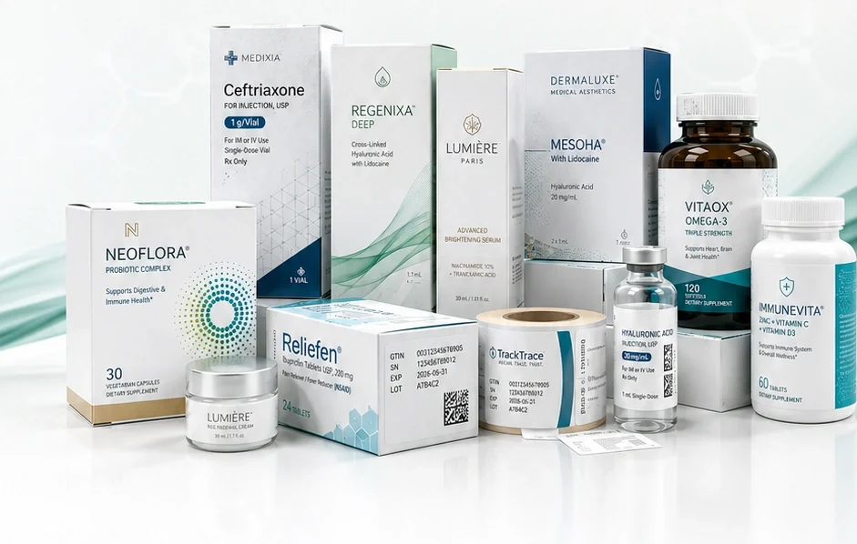 Dedicated mobile hero products for pharma and medical packaging