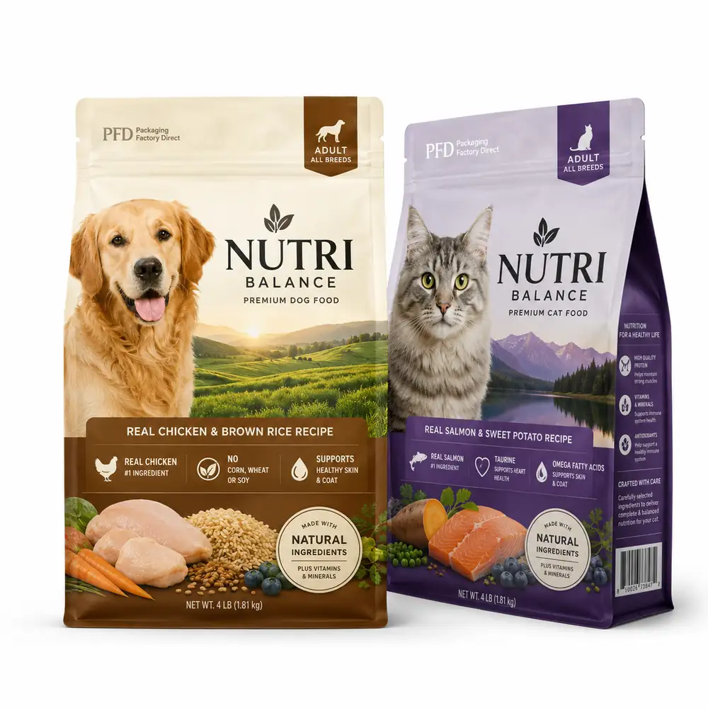 Custom Pet Food Bags for Dog Food and Cat Food Brands